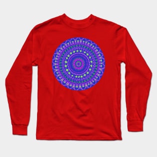 Mandala Blue Long Sleeve T-Shirt